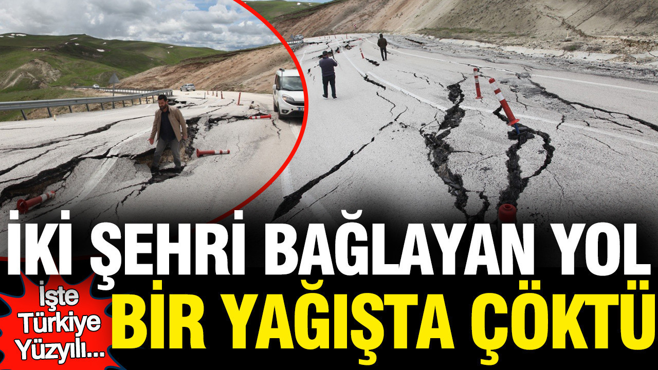 Yağışlar Nedeniyle Bitlis ve Muş Arasındaki Yol Çöktü